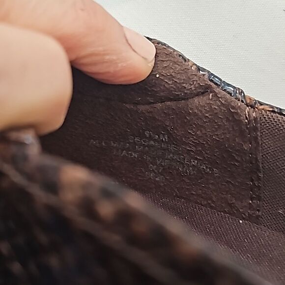 Easy Spirit Gabbie 3 Brown & Black Snake Print Slip On Ballet Flat 9.5 W - Picture 6 of 7